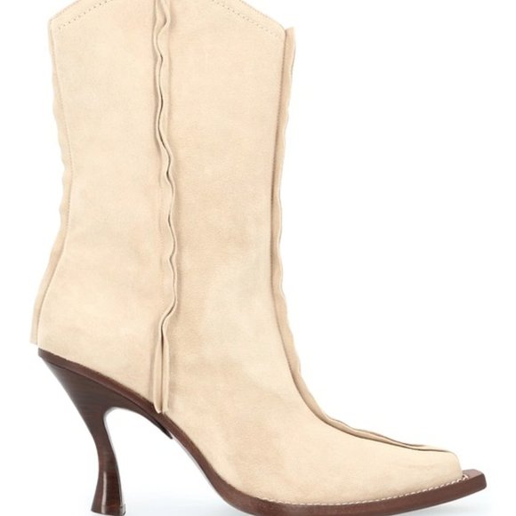 Acne Studios Western Goat Skin Boot Nude Beige Cream - Picture 8 of 10